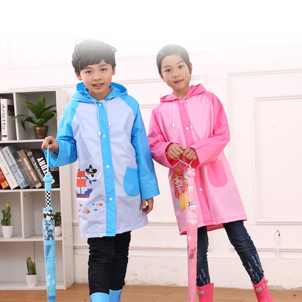 Jas Hujan Anak Premium Terusan Motif Karakter Lucu / Raincoat Kids