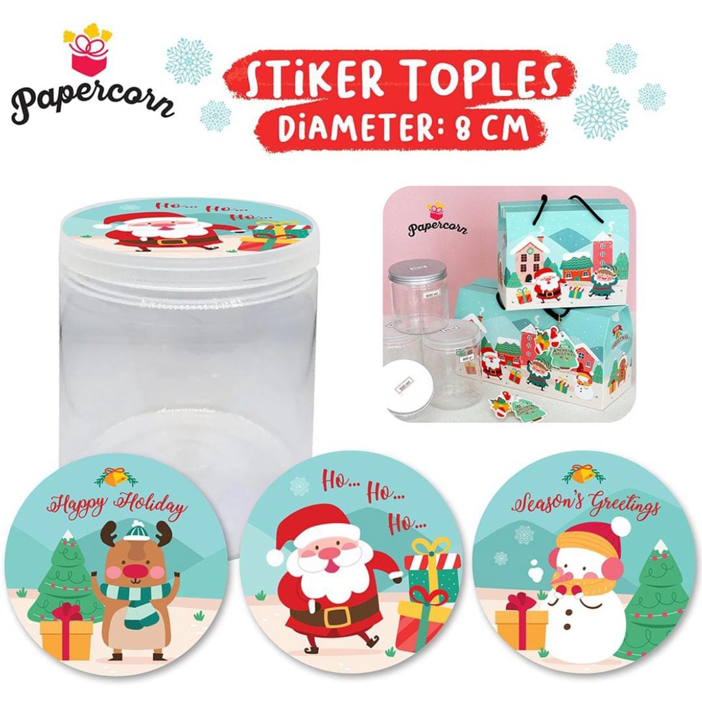

20-30 Pcs Sticker / Cover Tutup Toples Natal - Christmas Town