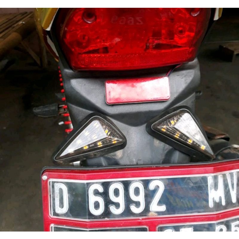 LAMPU STOP MATA KUCING 2 MODE DIAM DAN FLASH UNIVERSAL