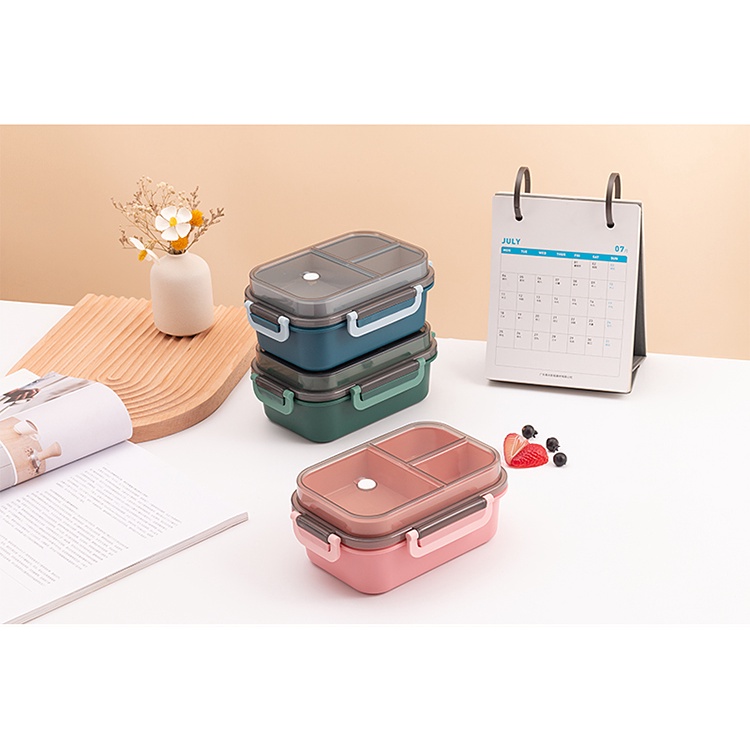 Lunch Box 2 Tingkat250ml Kotak Makan Dengan Sendok Garpu Missshop