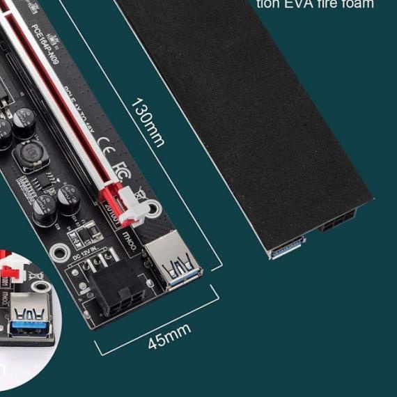 KABEL RISER 8 KAPASITOR 009SPLUS PCIE - RISER VGA CARD