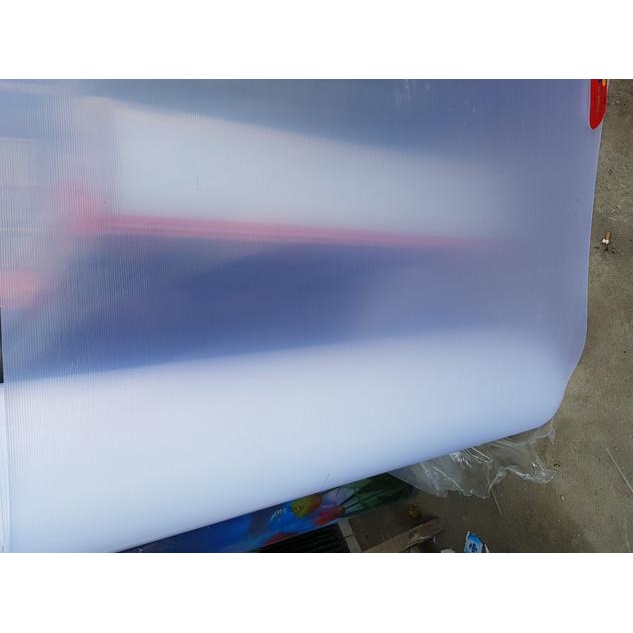 Fiber tutup pagar tebal 1,2 mm tinggi 120cm fiber motif garis putih