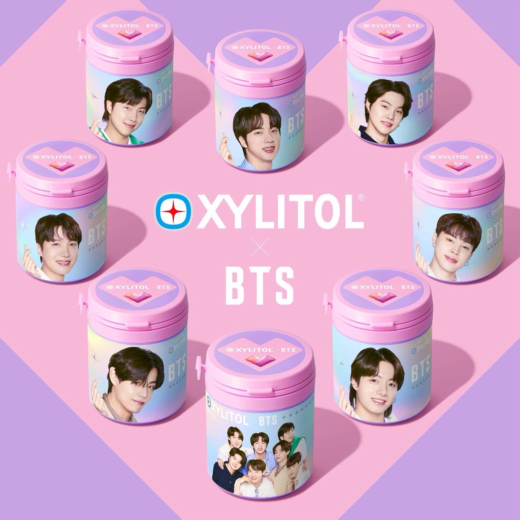 

READY STOCK. Lotte Japan XYLITOL X BTS. Pink dan Purple. Xylitol BTS