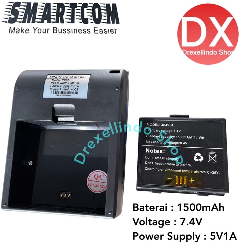 Printer Thermal Bluetooth 58mm SMARTCOM PT02