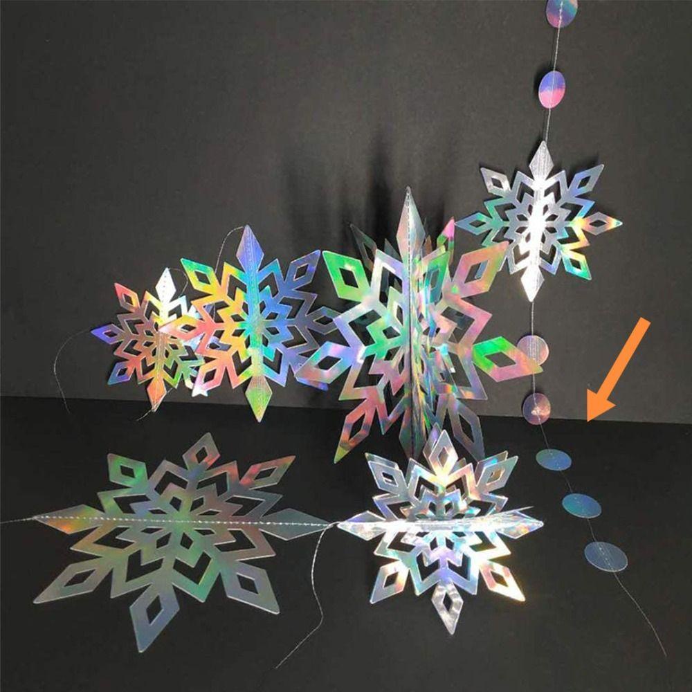 Top 15PCS 3D Artifisial Snowflake Dekorasi Natal Tahun Baru Navidad Ornamen Palsu Snow Decor