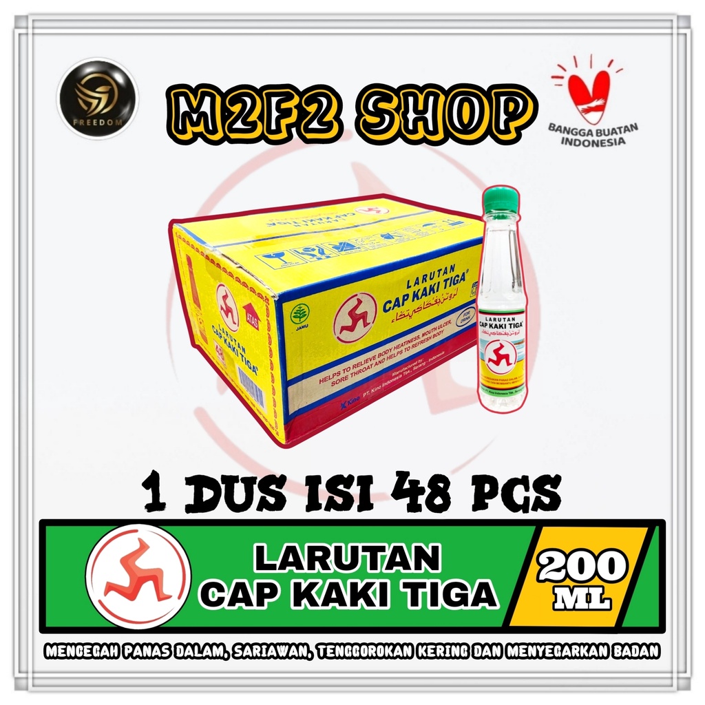 

Larutan Penyegar Cap Kaki Tiga Botol Original - 200 ml (Kemasan Karton)