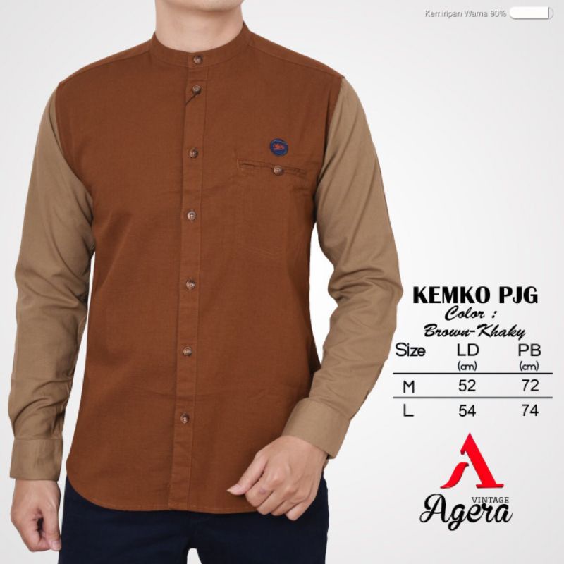 [ NEW MODEL ] BAJU KURTA KEMEJA KOKO KEMKO PRIA LENGAN PANJANG ORIGINAL TERBARU KOMBINASI AGERA