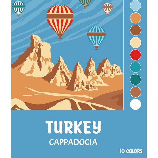 

Cappadocia - Paint By Number 10 Color [City Series] | Painting Kit