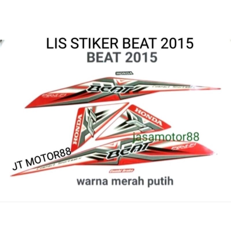 LIS BODY STIKER BEAT FI ESP 2015 MERAH PUTIH FULL BODY