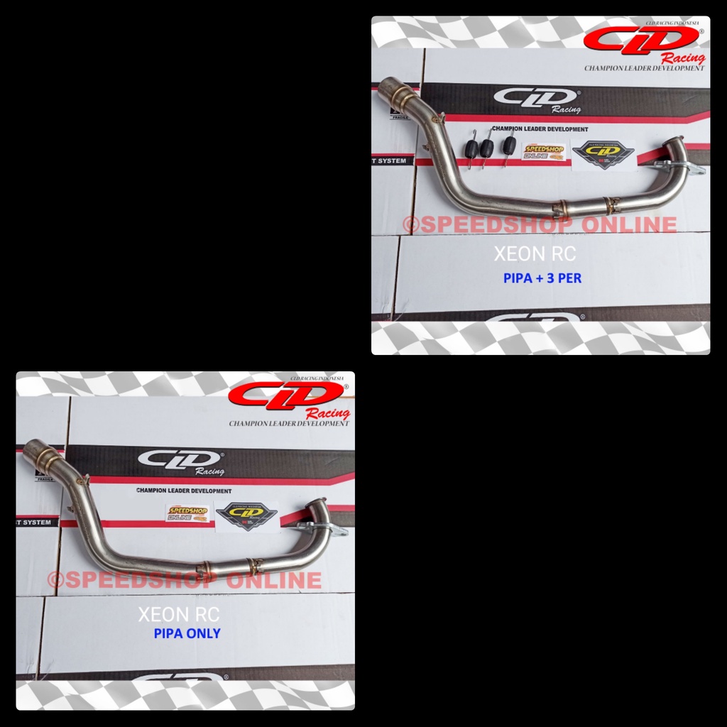 PIPA/LEHERAN/HEADER/SELANG/LEDENG KNALPOT CLD RACING XEON RC INLET 38MM