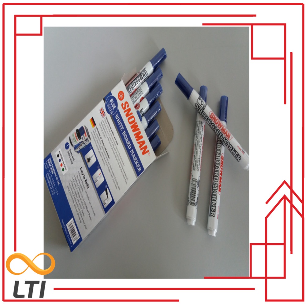 

Spidol Snowman Board marker ABG - 12 Per Lusin 1 BOX 12 PCS Bisa campur warna - HEMAT