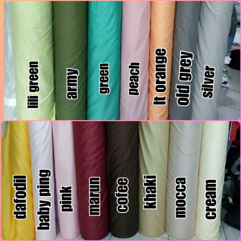 Kain Bahan Sprei Meteran Katun Jepang Polos, Kain Polos Katun Jepang, Kain Import Polos Katun Jepang