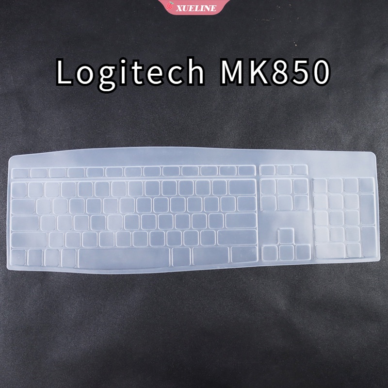 Cover Pelindung keyboard Logitech MK850 Bahan Silikon Transparan Anti Debu