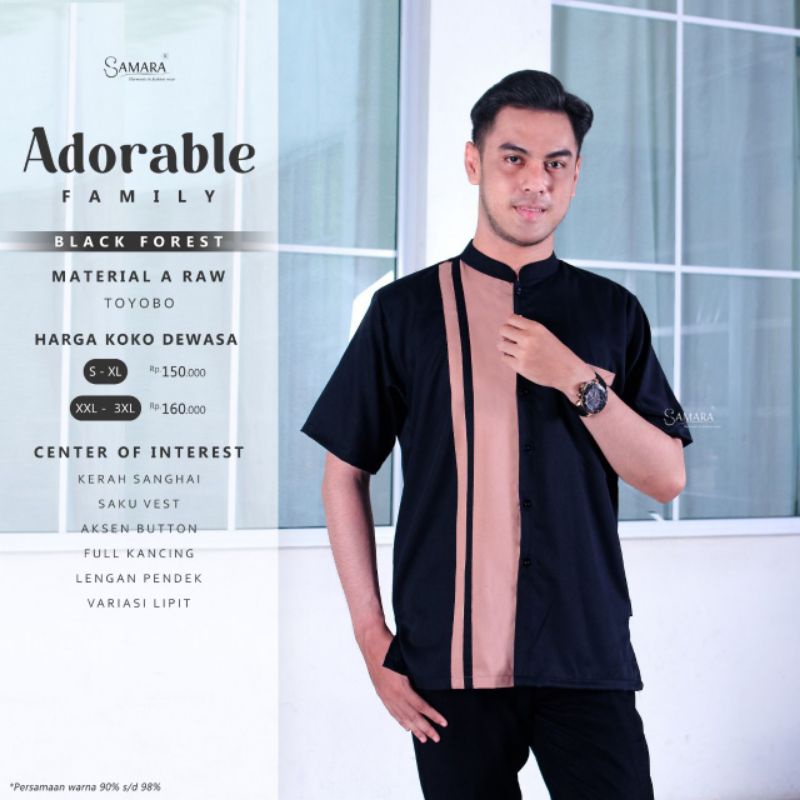 KOKO KATUN PRIA LENGAN PENDEK J07 ADORABLE FAMILY ORIGINAL SAMARA FASHION BAJU BUSANA MUSLIM ATASAN 