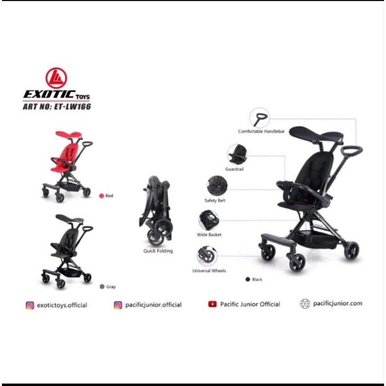 EXOTIC STROLLER LW 166 MODEL depan belakang