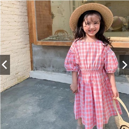 Dress Anak LIVY / Dress Anak Perempuan sabrina motif Kotak - Kotak