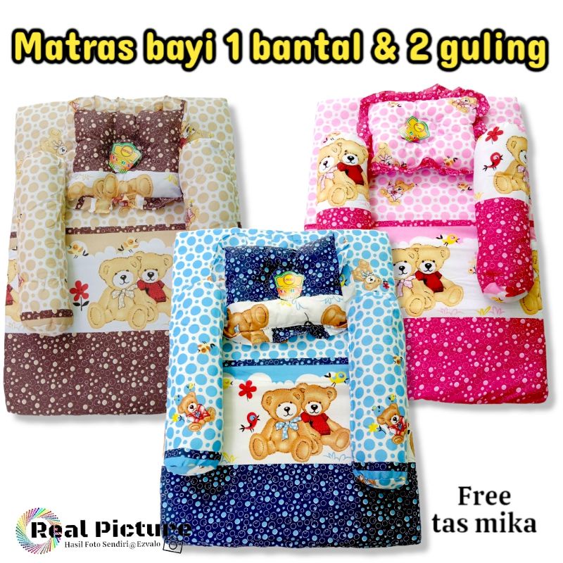 Kasur Bayi Set Bantal Guling PREMIUM / Kasur Lipat Bayi / Kasur Bayi