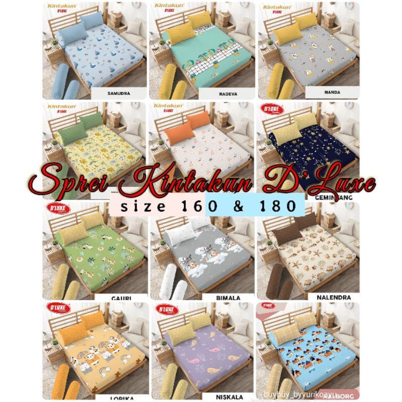SPREI KINTAKUN D'LUXE 160X200X20 DAN 180X200X20 MOTIF ANAK .KINTAKUN DELUXE QUEEN
