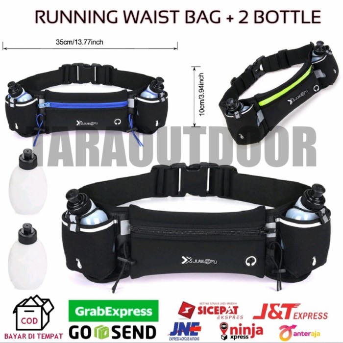 Tas Gym Waist Bag Trail Running Tas Pinggang Olah Raga Joging Botol Minum