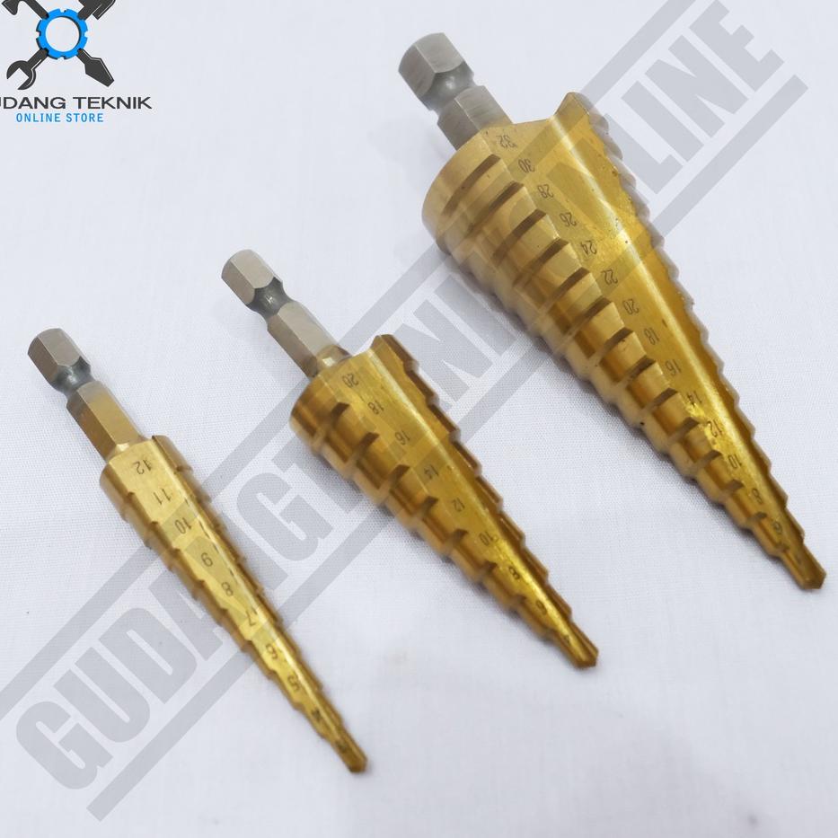 Sale Mata Bor Pagoda Step 3-12mm 4-20mm 4-32mm HASSTON PROHEX / Step Drill 3-12 4-20 4-32 mm HASTON