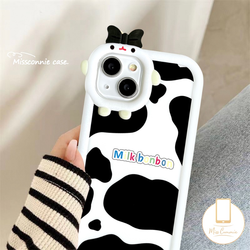 Case Motif Sapi Fashion Samsung A14 A12 A04 A13 A21s A03 A04s A32 A03s A53 A04E A73 A52 A51 A52s A23 A50 A22 A71 A30s A11 A31 A33 A02s A53 A50s 3D Bow Monster Lens Soft Case