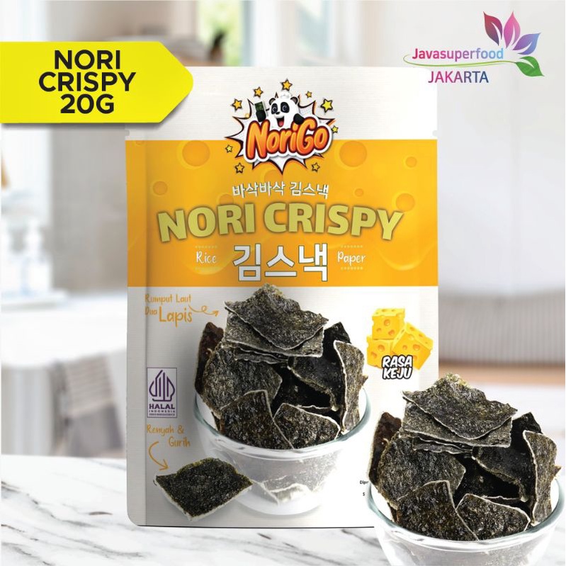 

Nori Crispy / Nori Go Seaweed Snack Rumput Laut Halal 20gr