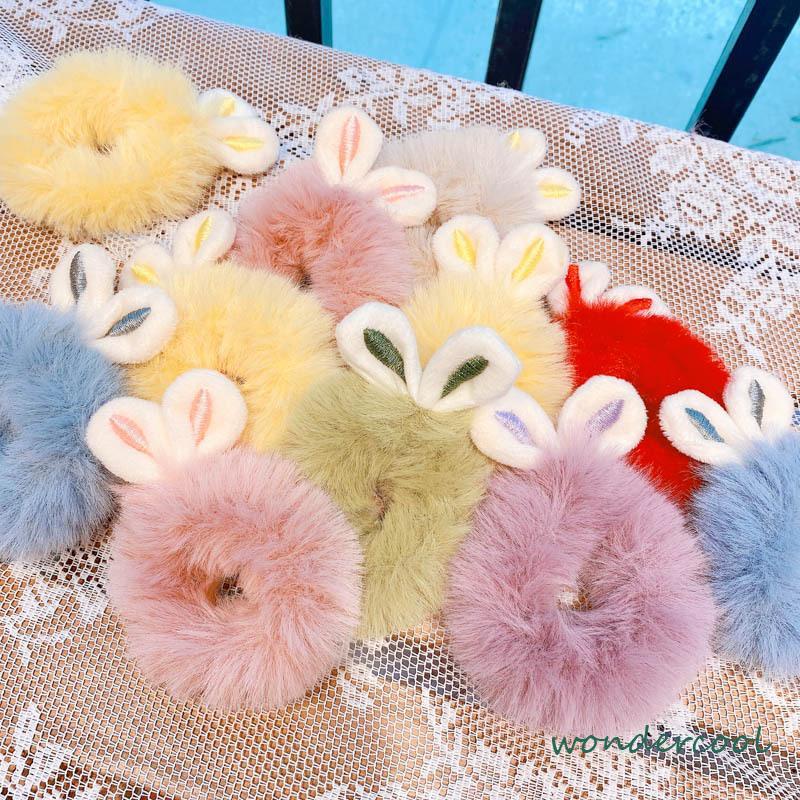 Ikat Rambut Bulu Elastis Motif Kartun Lucu Kelinci Rabbit Korean Style-Won