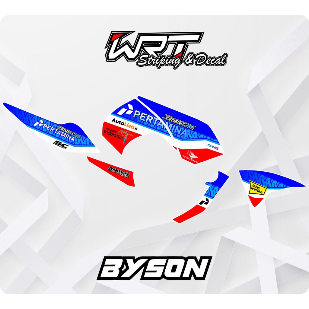 Striping Hologram Byson-Stiker Lis Decal Motor Byson Mandalika WSBK