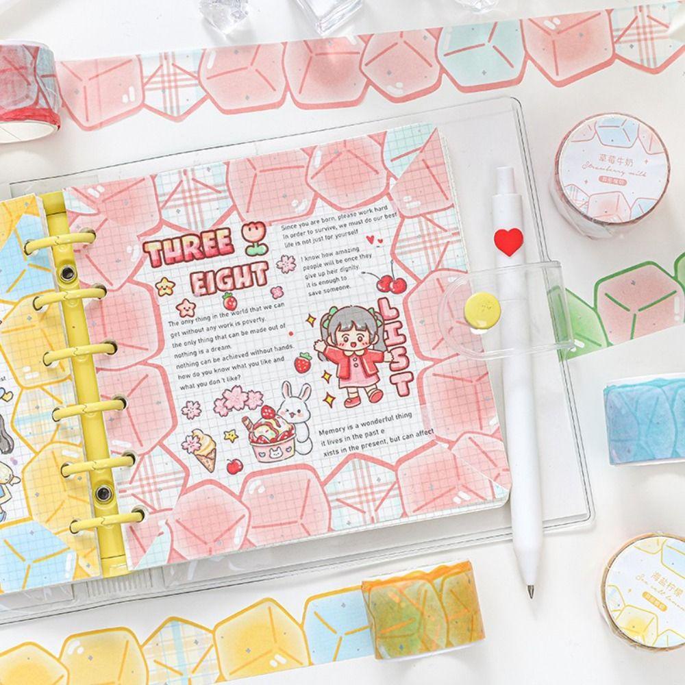 [Elegan] Album Dekoratif Stiker Permen Warna INS Scrapbooking Notebook DIY Diary Stiker Sealing Stickers