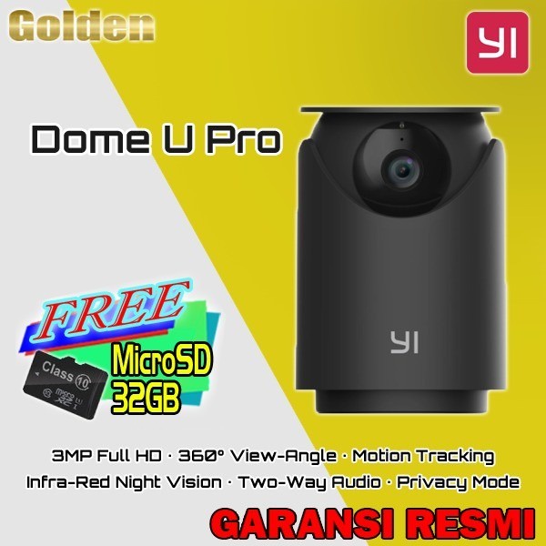 Xiaoyi YI Dome U Pro 2K 3MP Full HD IPCAM / IP Camera Wifi Resmi INDONESIA