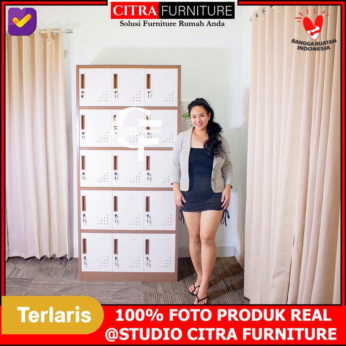 

Filling Cabinet Loker Besi 15 Pintu Kunci Locker KaryawanArsip File Filling Kabinet