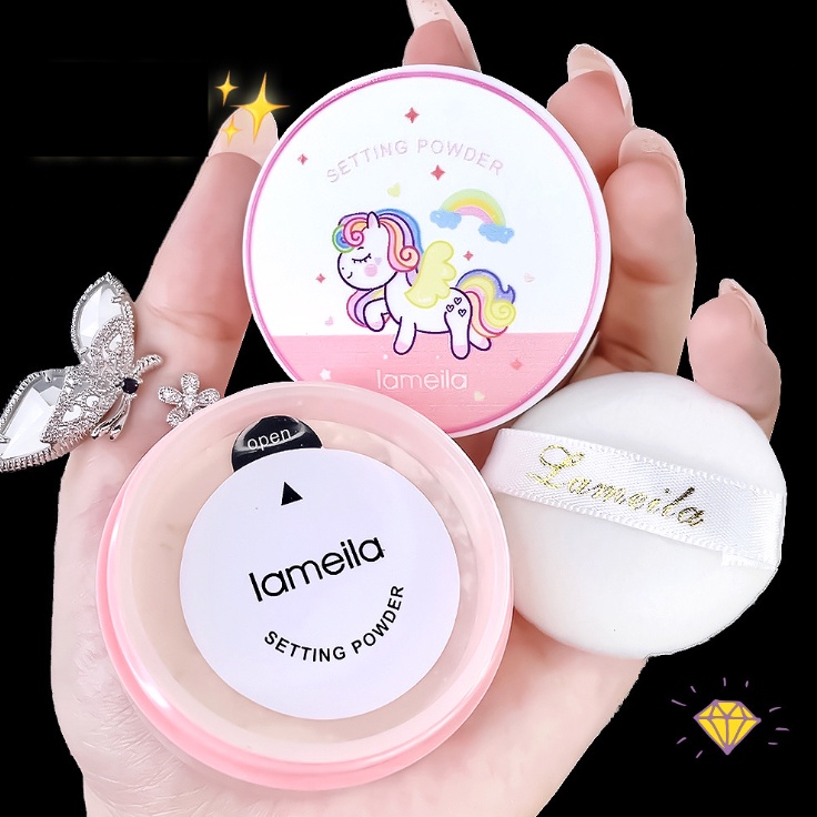 LAMEILA Bedak Unicorn Pengontrol Minyak Wajah Powder Halus LA118 5089