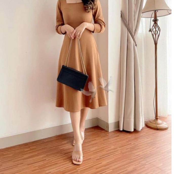 ➡✡✼ DRESS SCUBA VINTAGE PREMIUM/ DRESS KOREA/ DAHAYU/ DRES PREMIUM JUMBO XXL/ POLOS DRESS KOREAN STY