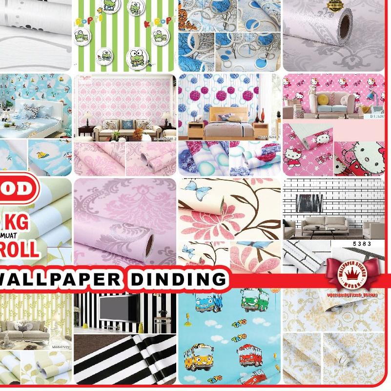 Terlaris WALLPAPER DINDING KAMAR TIDUR 45CMX10M WALPAPER DINDING RUANG TAMU WALPEPER WALPAPER DINDIN