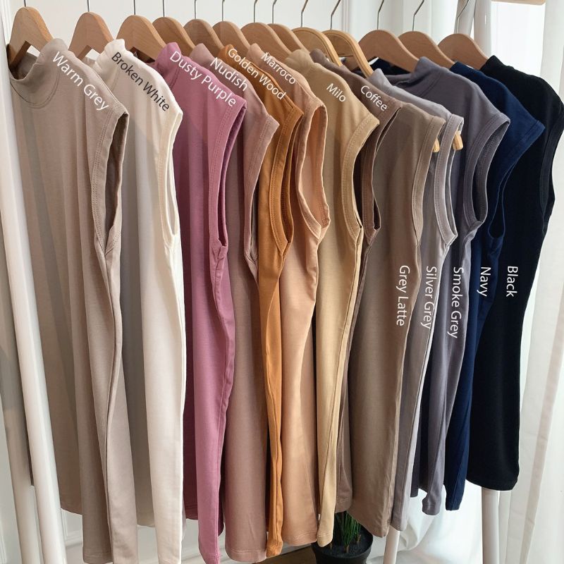INNER MANSET TANPA LENGAN [ SLEEVELESS] TURTLENECK, UNIQLO RAYON PREMIUM