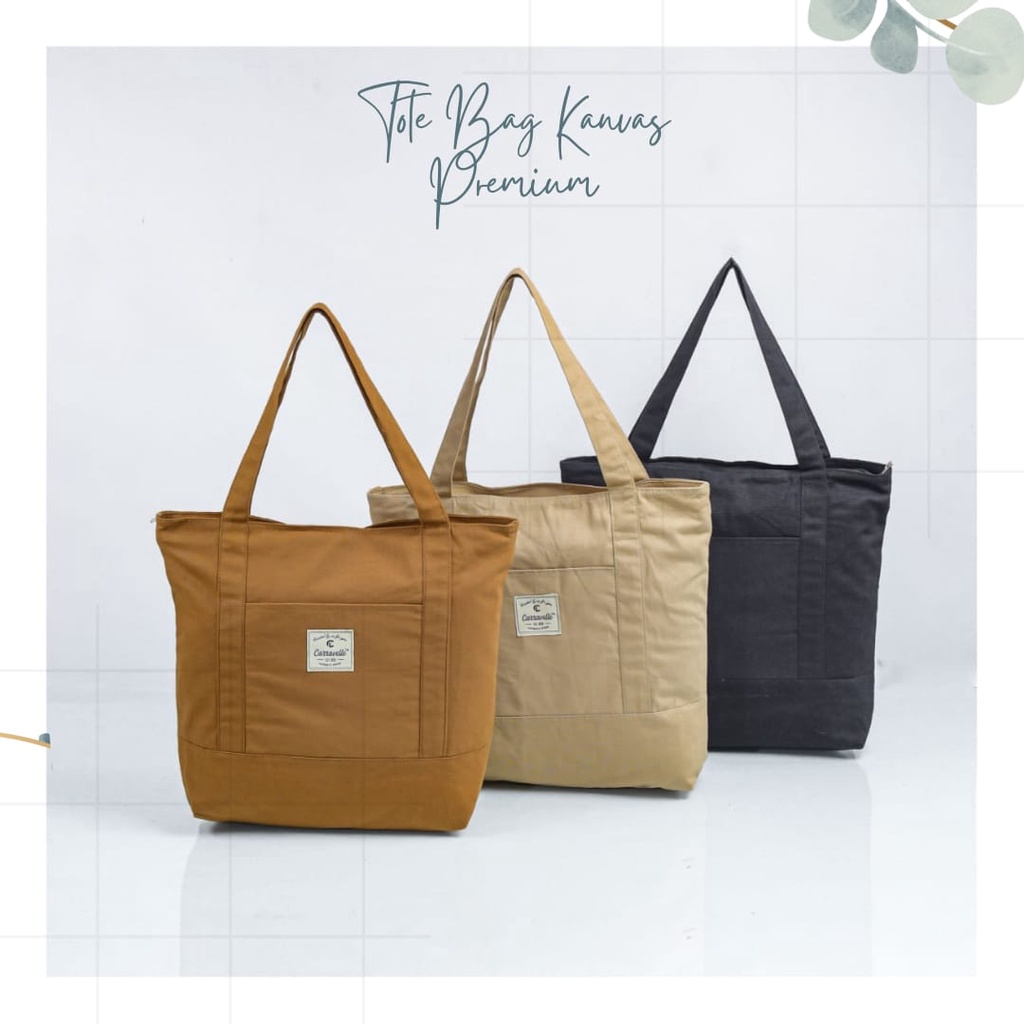 ToteBag Resleting Wanita bahan kanvas Sueding Polos dan Canvas motif aesthetic model Korea style  bisa custom sablon untuk tas seminar kuliah tas belanja gift souvenir dll