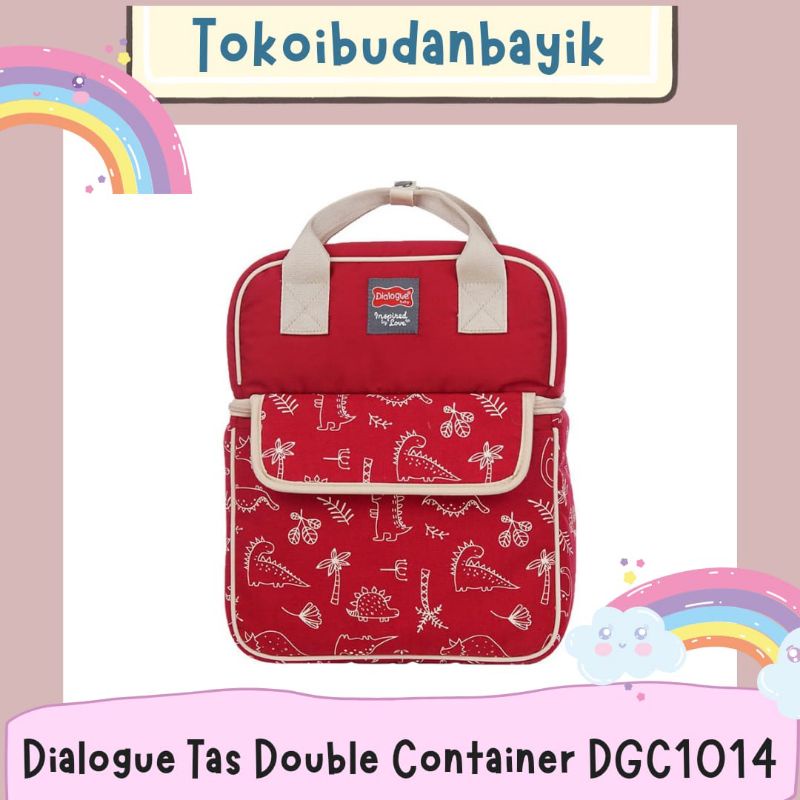 Dialogue Baby Cooler Bag Double Container Dino Series - DGC1014/tas pendingin botol