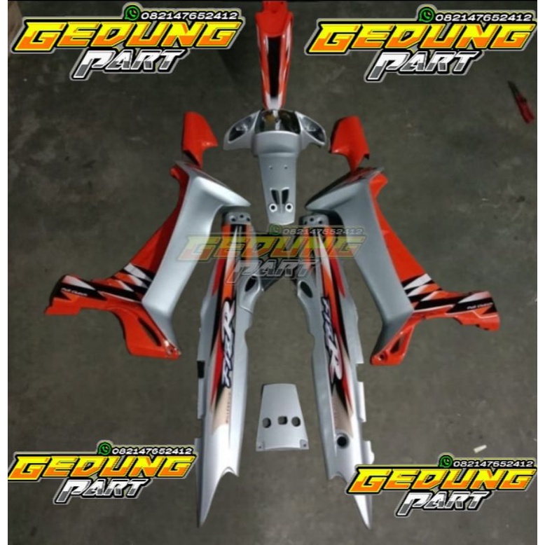 Cover Body Bodi Full Set Yamaha Fiz r F1zr Fiz R Orange Silver Milenium Oren