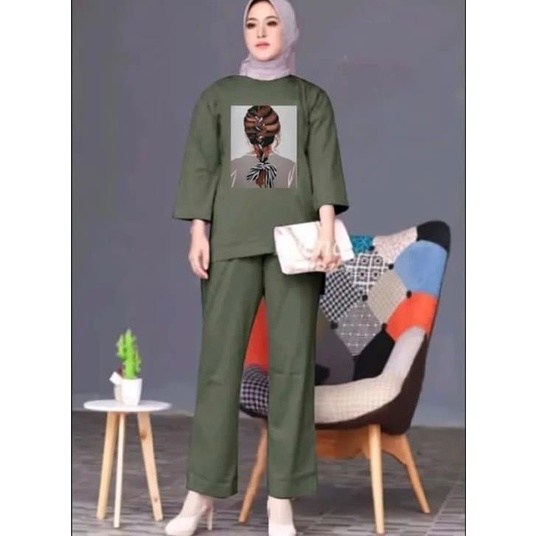 ONE SET HIJAB AULIA / SETELAN OVERSIZE HIJAB AULIA