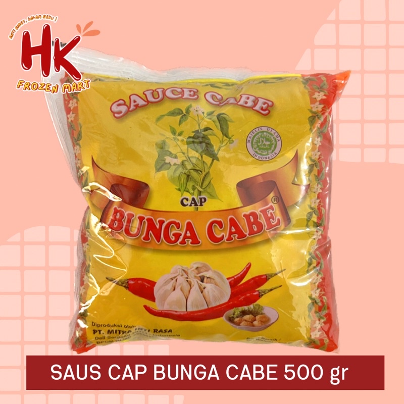 

Bunga Cabe Saos Sambal 500gr (chili curah pedas 1/2kg) HK FROZEN MART