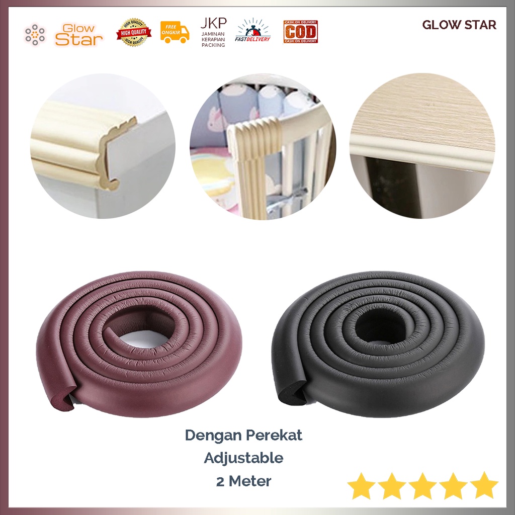 Bumper Pengaman Pinggiran Adjustable Panjang Meja Baby Bayi Safety Table Edge Corner Guard Protector 23mm