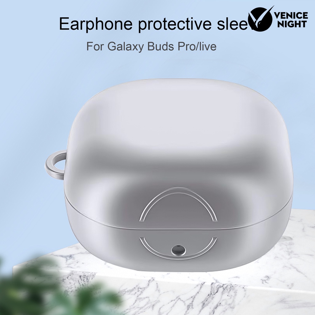 (VNEP) (Berkabel) Pelindung Earphone TPU Lembut Tahan Debu Anti Jatuh dengan Gesper untuk Samsung Galaxy Buds Pro/Live