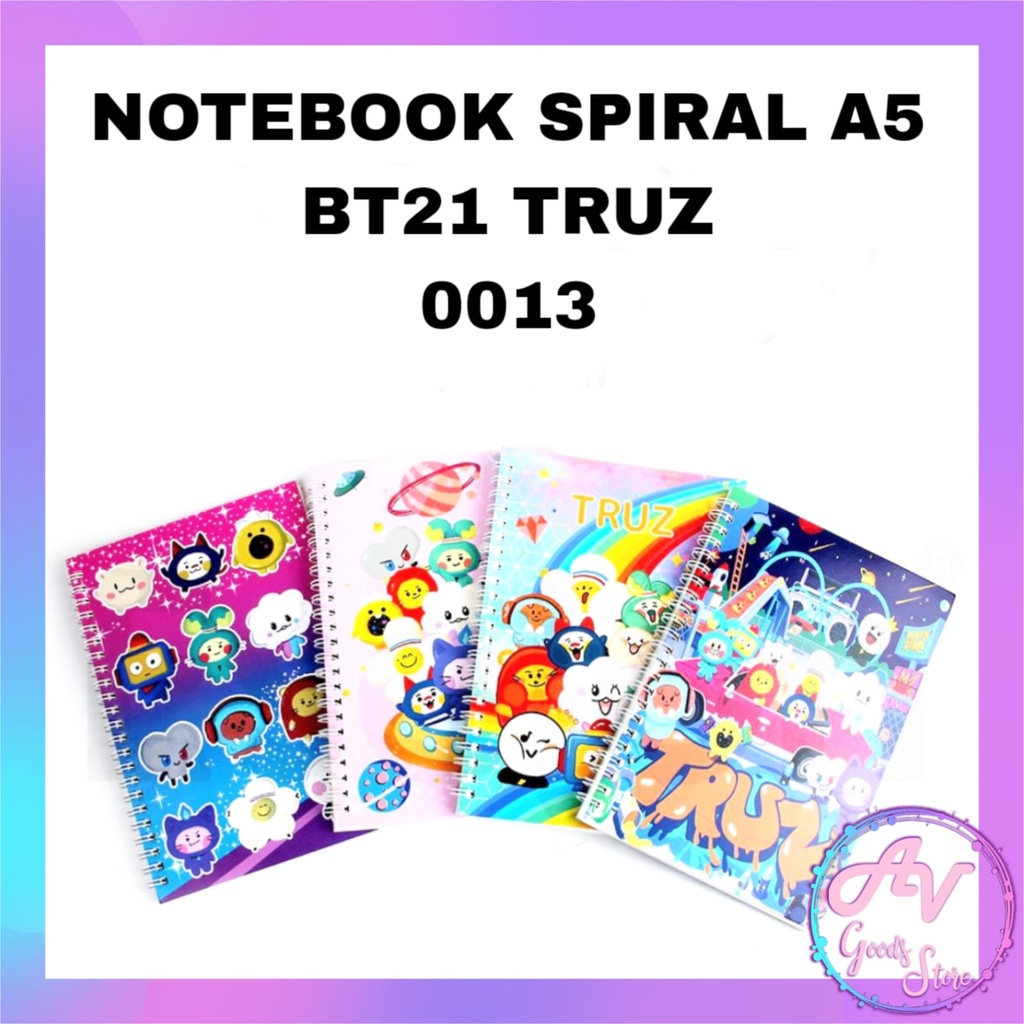 

Notebook Spiral BT21 Truz A5-0013 / Diary Spiral Karakter BTS Korean 55lembar