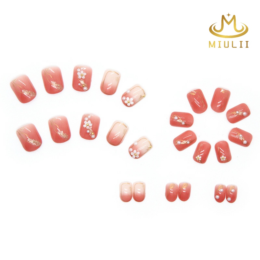 MIULII / KUKU PALSU   A0645  / 24PCS / 3D / NAIL ART / PREMIUM / CUTE / FREE LEM JELLY / KUTEK