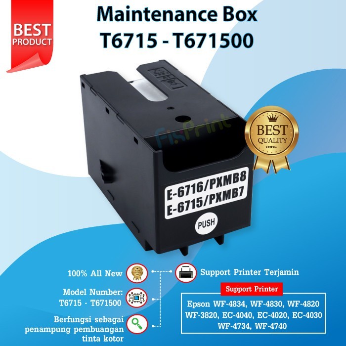 Maintenance Box Bantalan T2950 T04D1 T6711 T6716 C9345 T6712 + Chip Inkpad pembuangan Printer