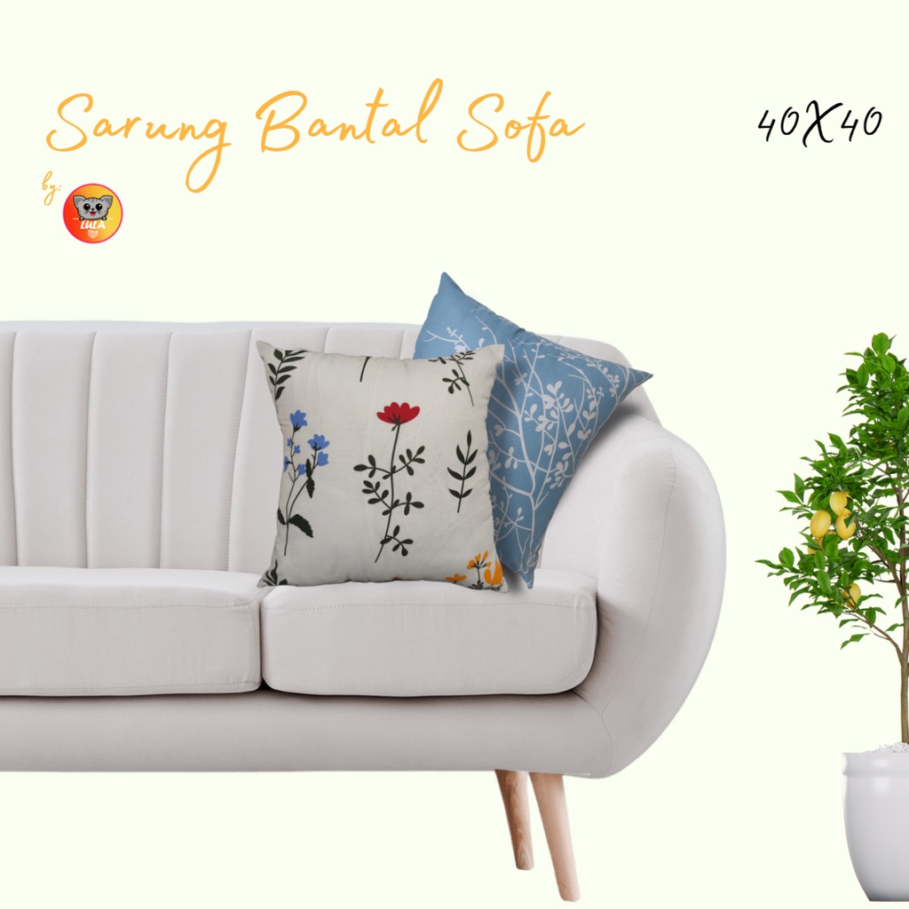 Sarung Bantal Sofa 40x40 / sarung bantal sofa / sarung bantal kursi / sarung bantal kotak / sarung bantal