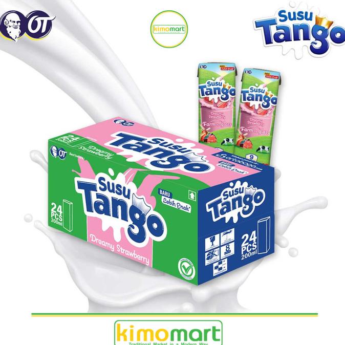 

[ KIMOMART ] 1 Karton Susu Tango Rasa Dreamy Strawberry - 24 Pcs