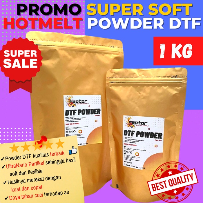 

Perekat Tepung Lem Bubuk Dtf Super Soft Digital Transfer Film 1 Kg