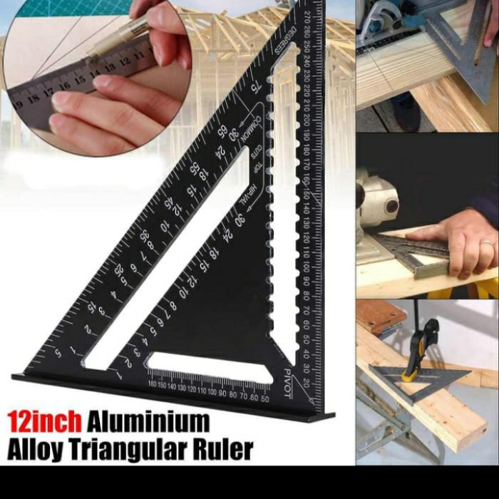 

Speed Square 12 Inch Black /Pengaris Siku Tukang Kayu
