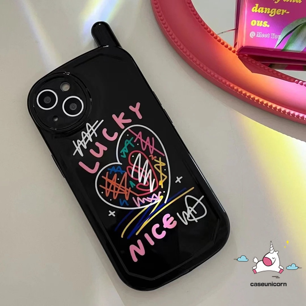 Soft Case Desain Kartun Graffiti Gaya Retro Untuk iPhone 11 12 13 14 Pro MAX 14 7 8 Plus X XR XS MAX